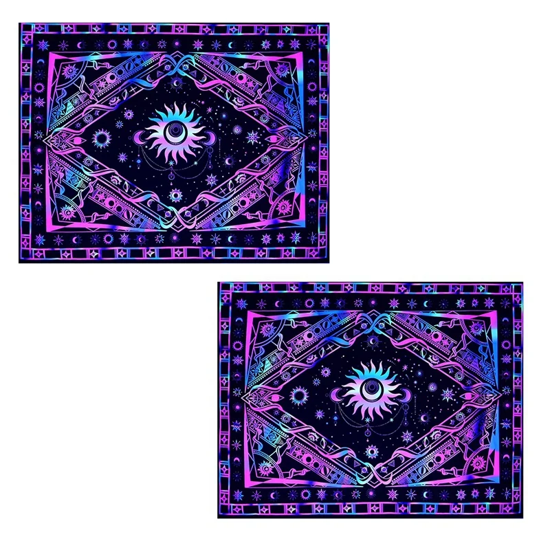 

Blacklight Tapestry For Bedroom UV Reactive Tapestry Trippy Tapestry Glowing In The Dark Wall Hanging Aesthetic