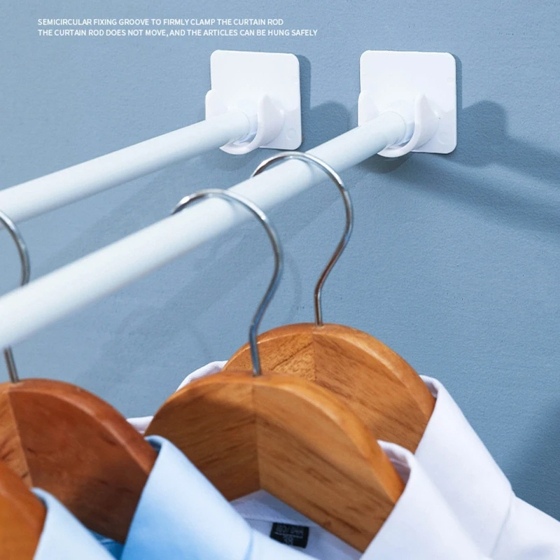 2 шт. держатель для занавесок душа самоклеящаяся наклейка на телескопическую