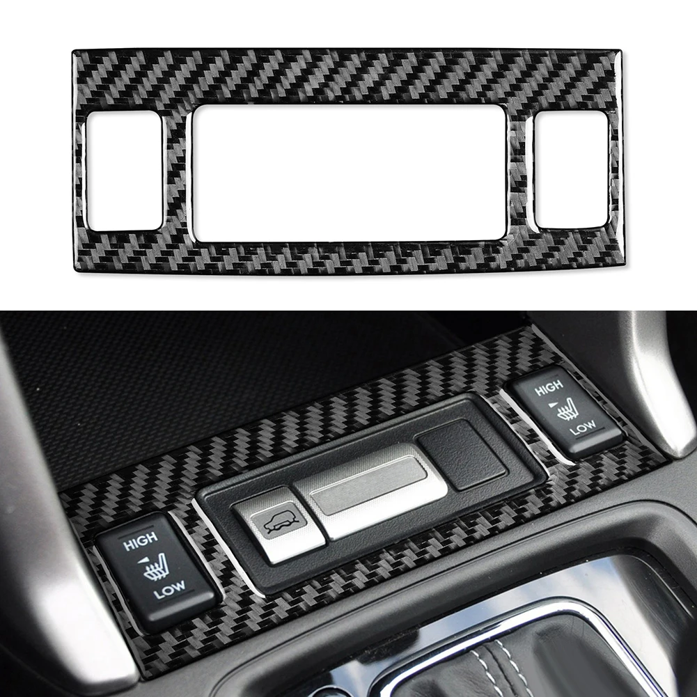

Car Truck Panel Cover Trim Black Carbon Fiber Center Console Interior Accessories Mode Panel Cover High Quality