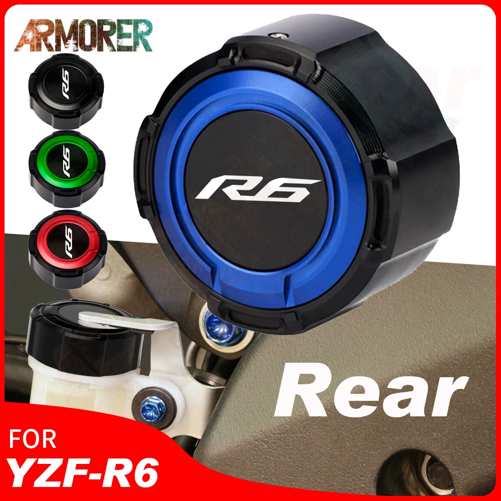 

Rear Brake Fluid Cap CNC Master Cylinder Reservoir Cover Motorcycle Accessories For YAMAHA YZF R6 YZFR6 YZF-R6 2001 - 2020 2019