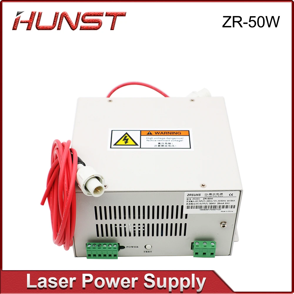 

HUNST ZRSUNS-50W Laser Power Supply for 40W 50W Co2 Glass Laser Tube Engraving and Cutting Machine 2 Years Warranty.