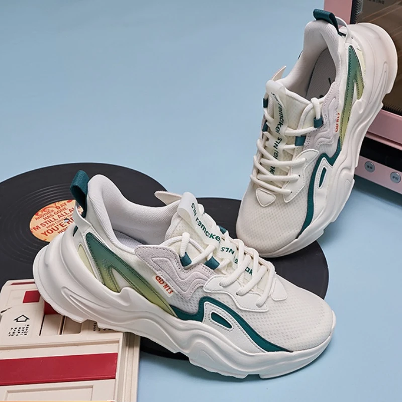 QIAODAN Casual Shoes for Men 2023 Lace-up Fashion Breathable Comfortable Lightweight Convenient Balanced  Sneakers XM25210353