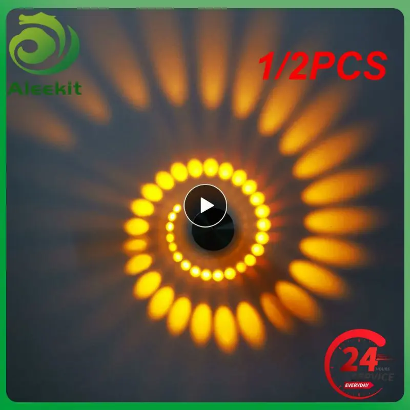 

1/2 шт., настенные светильники на спирали, 3 Вт, 220 В перем. Тока