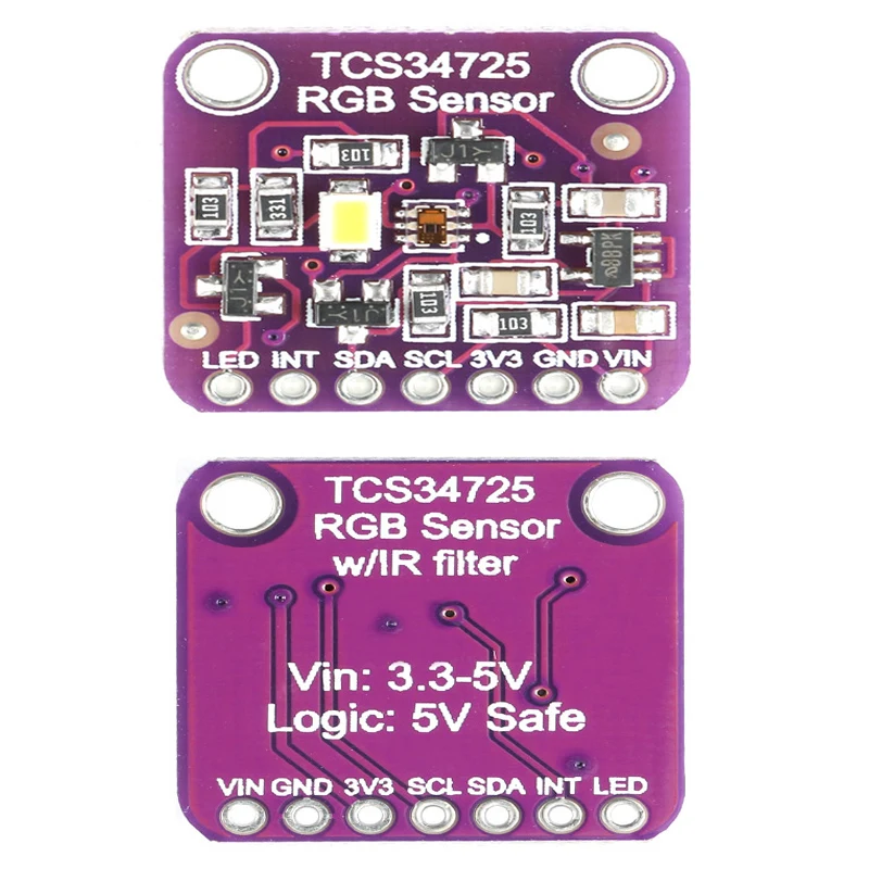 Модуль датчика распознавания цветов TCS34725 яркий светильник цветной датчик RGB |