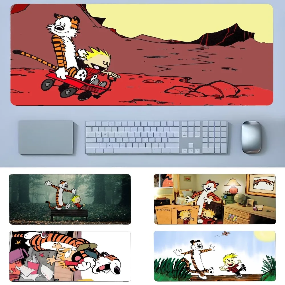 Комикс C-Calvin и H-Hobbes коврик для мыши Новые поступления Большой игровой L XL XXL