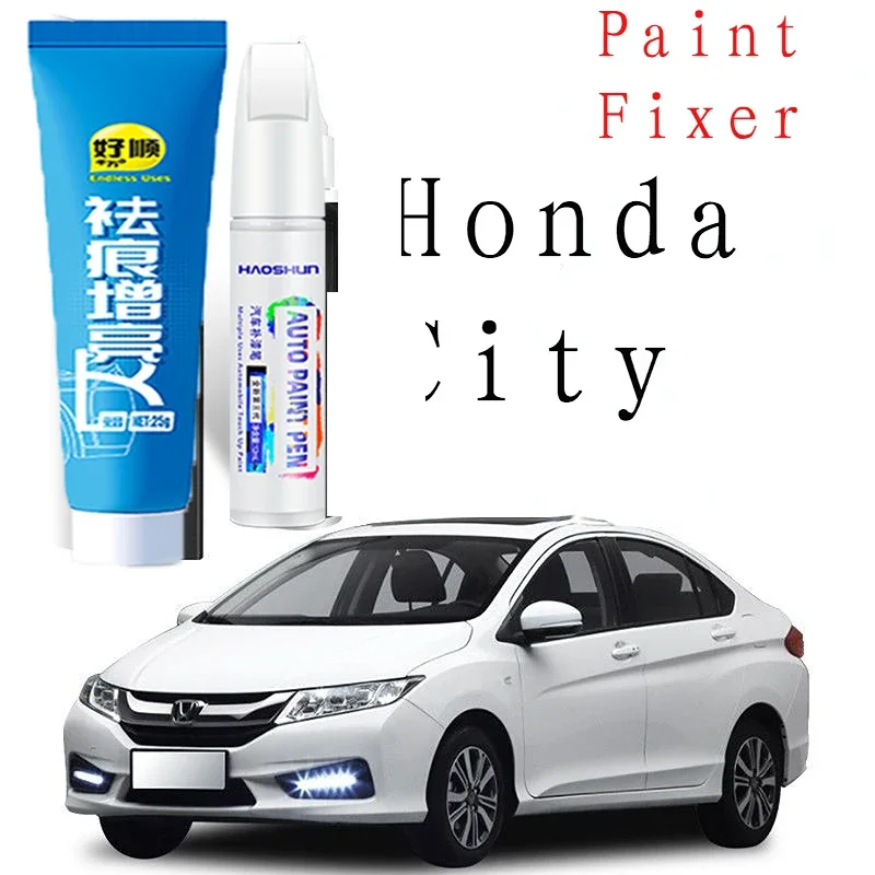 Фото Ручка-краска для царапин Подходит для Honda City Ручка для ретуши Тафтон Белый Сладкий Оранжевый Серебристый Краска Ремонт царапин Артефакт Город №1