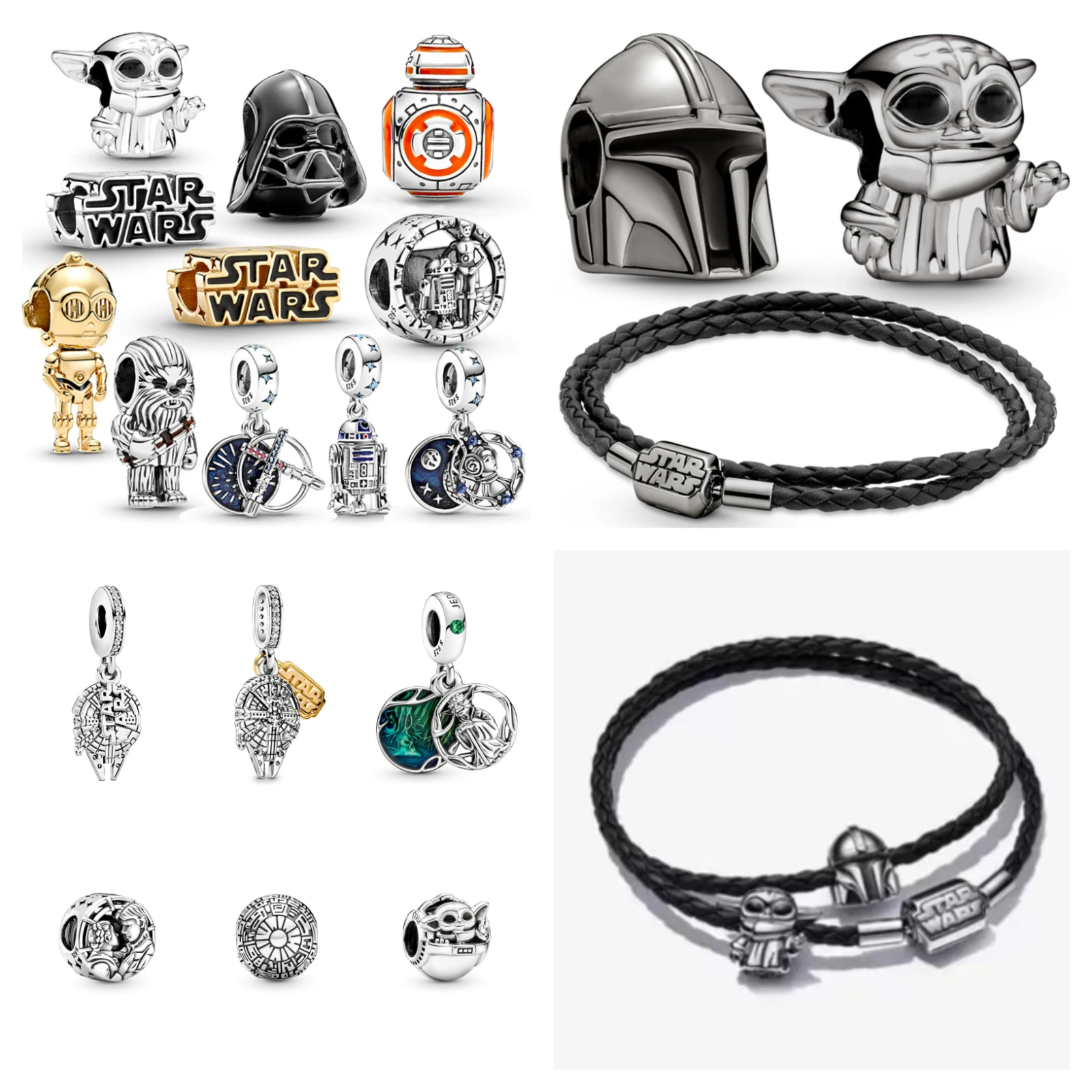 

Hot Sale 925 Sterling Silver Star Robot Series Charms Beads Fit Original Pandora Bracelet Bangle Making Fashion Jewelry Gift