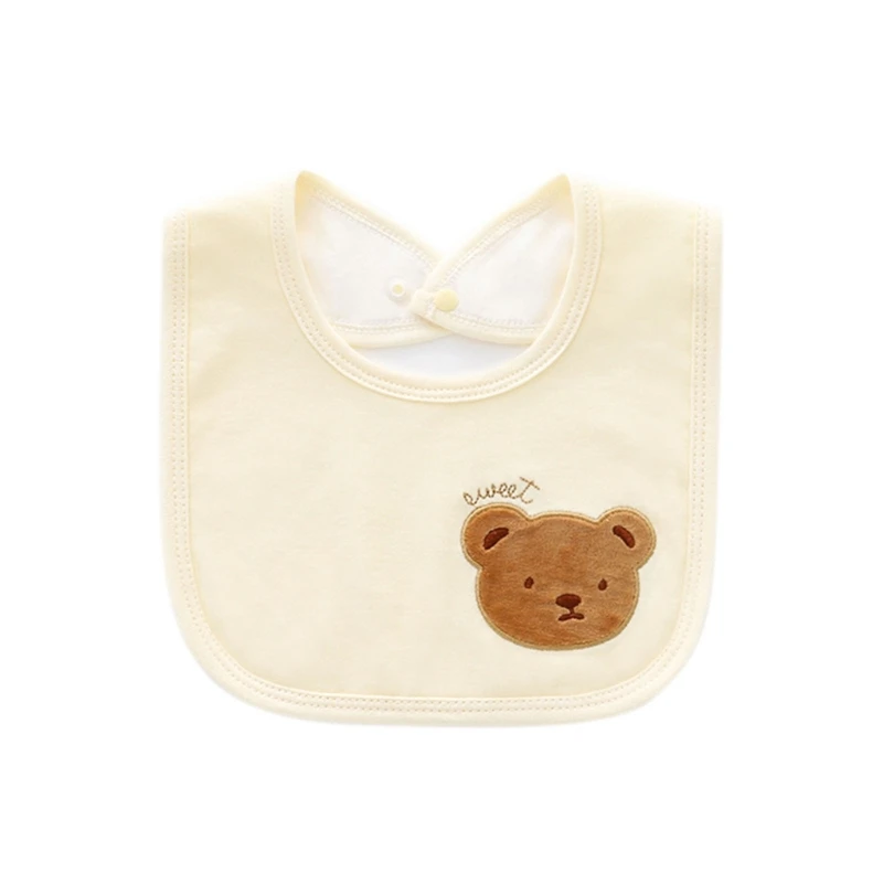

67JC Infant Teething Bib U-shaped Baby Burp Cloth for 0-12M Toddler Soft Breathable Saliva Towel Drooling Bibs for Newborns