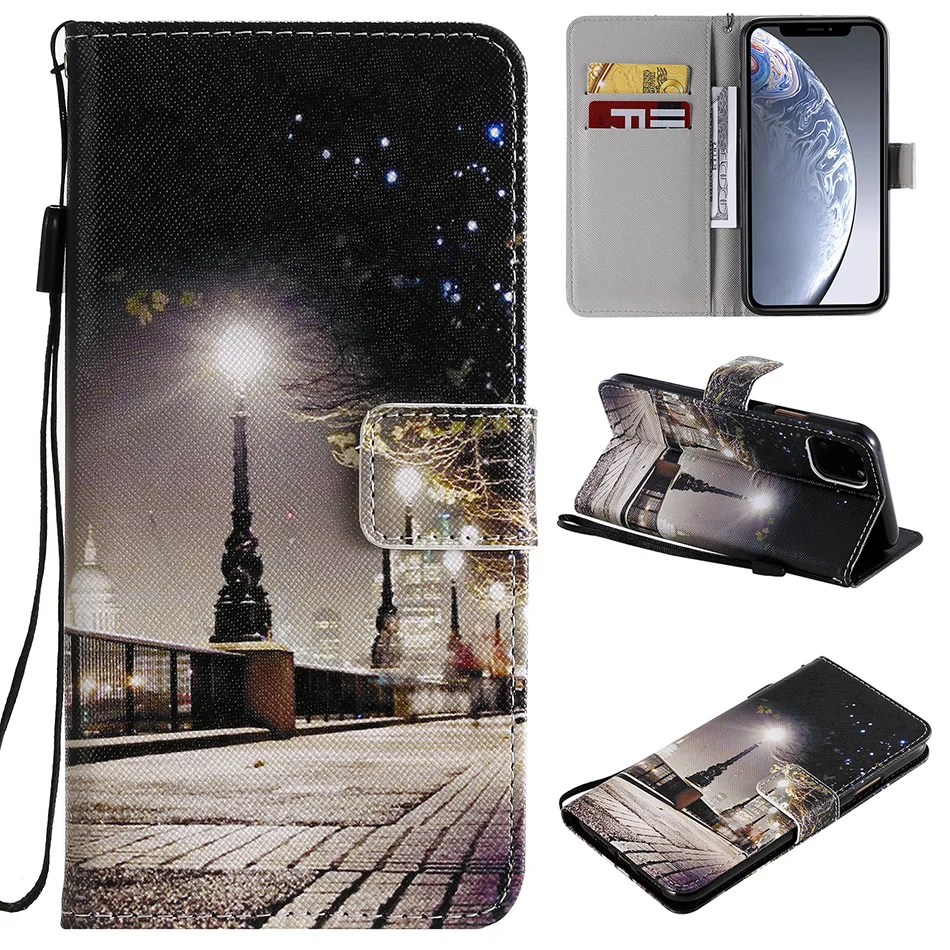 PU Leather Wallet Cover For iPhone XS Max XR X 11 Pro Max 10 8 7 6S Plus 5 5S SE 2020 Flip Stand Cases For iPod Touch 5 6 Fundas