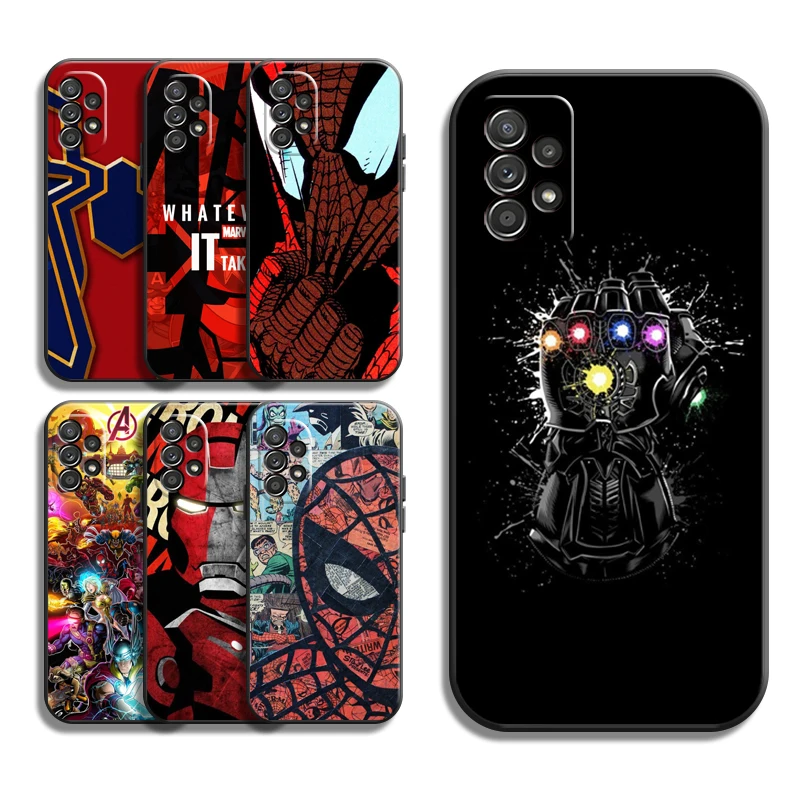 

Marvel Iron Man Phone Cases For Samsung Galaxy A51 4G A51 5G A71 4G A71 5G A52 4G A52 5G A72 4G A72 5G Back Cover Coque