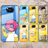 bad boy the simpson for xiaomi note 10 10t 11 11i lite ultra 5g poco x3 nfc m2 pro f3 x2 f2 tempered glass phone case