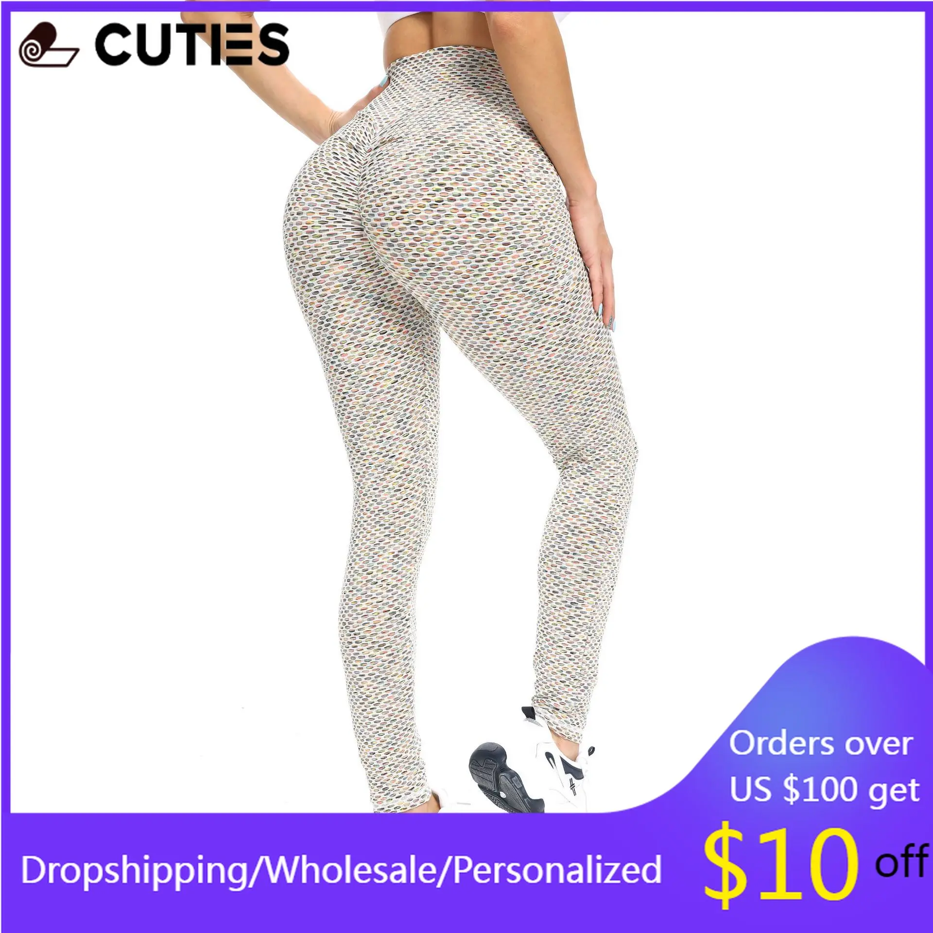 

2021 Sexy Yoga Pants Fitness Sports Leggings Jacquard Push Up Leggings Female Running Trousers High Waist Yoga Leggins Gym Pants