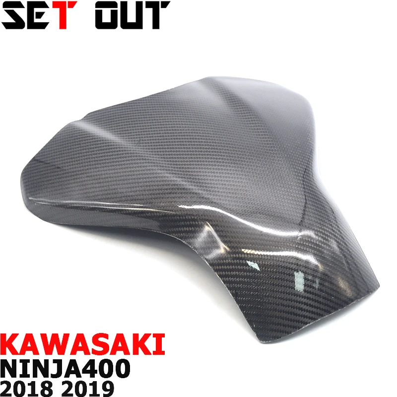 

Motorcycle Accessories Real Carbon Fiber Fuel Tank Cap Fuel Tank Shield Fuel Tank Sticker for Kawasaki NINJA400 2018 2019