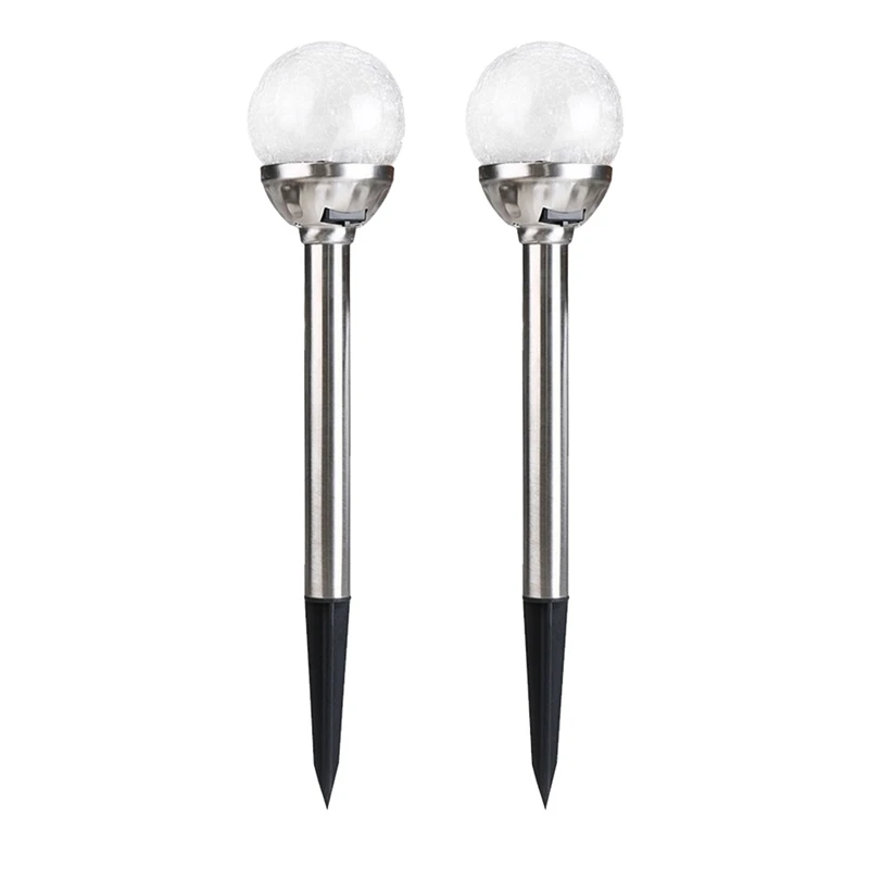 

2 Pack Solar Outdoor Lights Garden, LED Color Changing Solar Landscape Lights, Solar Pathway Lights For Patio, Garden