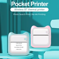 text printingmini portable thermal printer wireless bt pocket label printer 57mm printers 200dpi support photo notes errors