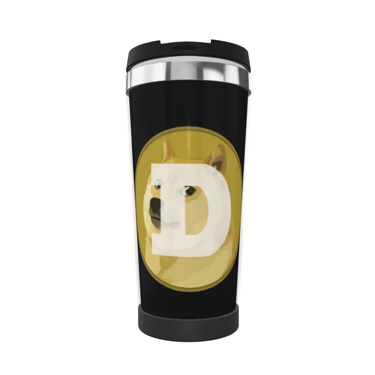 

Double Insulated Water Cup Dogecoin Unique Cryptocurrency Heat Insulation milk cups Thermos bottle Mug Humor Graphic