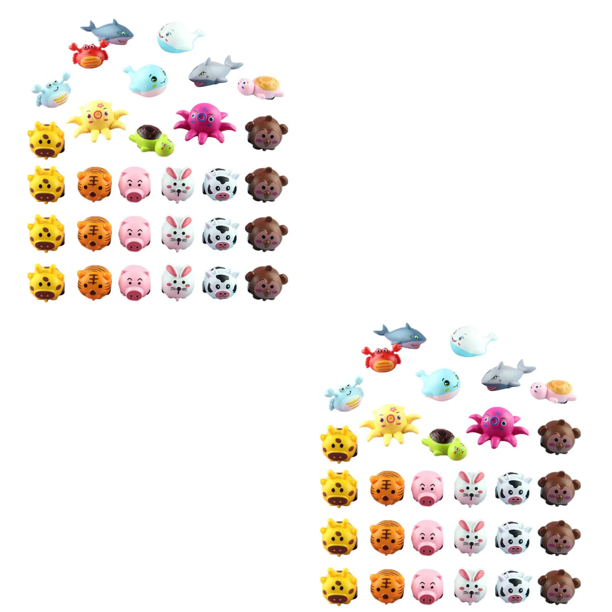 

60 Pcs Back Car Cartoon Push Car Animals Car Lovely Back Car (Random Style)