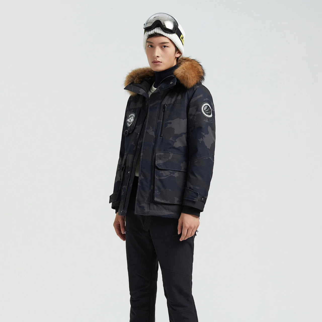 BOSIDENG зимняя 90% гусиный пух куртка мужская глубокая водонепроницаемая