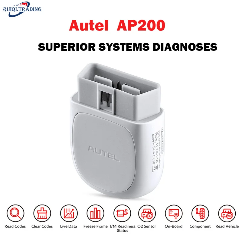 

Autel AP200 MaxiAP AP200 Bluetooth OBD2 Scanner Code Reader Oil/EPB/BMS/TPMS/SAS with Full System Diagnosis Support iOS Android