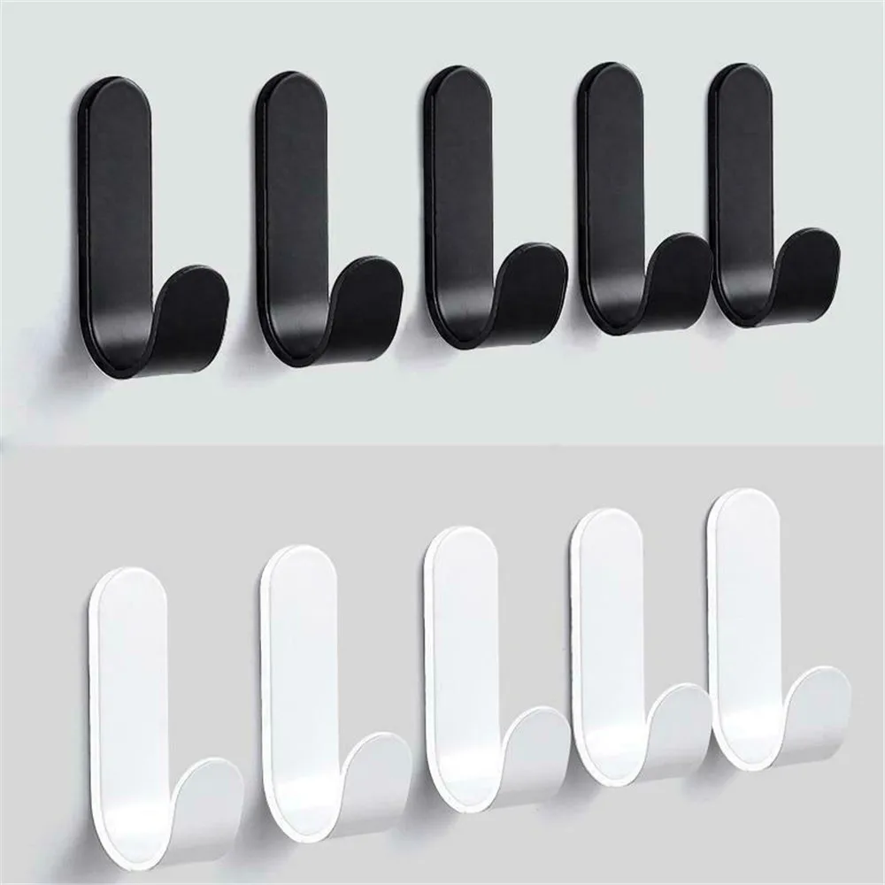 

5pc Wall Mounted Towel Hook For Bathroom Coat Hook Rustproof Hook Hanger For Kitchen Hardware Hook For Keys In The Hallway