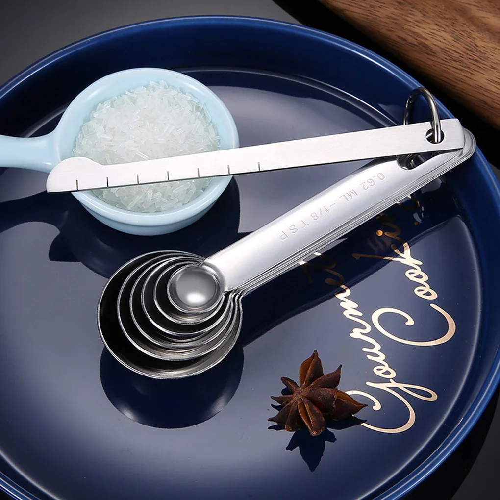 

7 шт мерные ложки линейка из нержавеющей стали пряность для чая кухонные Выпечки Приправы измерение чайной ложки