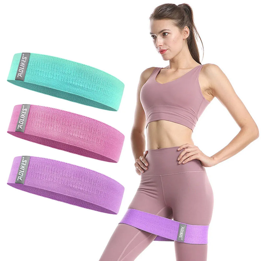 

AOLIKES Fitness Hip Loop Resistance Bands Anti-slip Squats Expander Strength Rubber Bands Yoga Gym Training Braided Elastic Band
