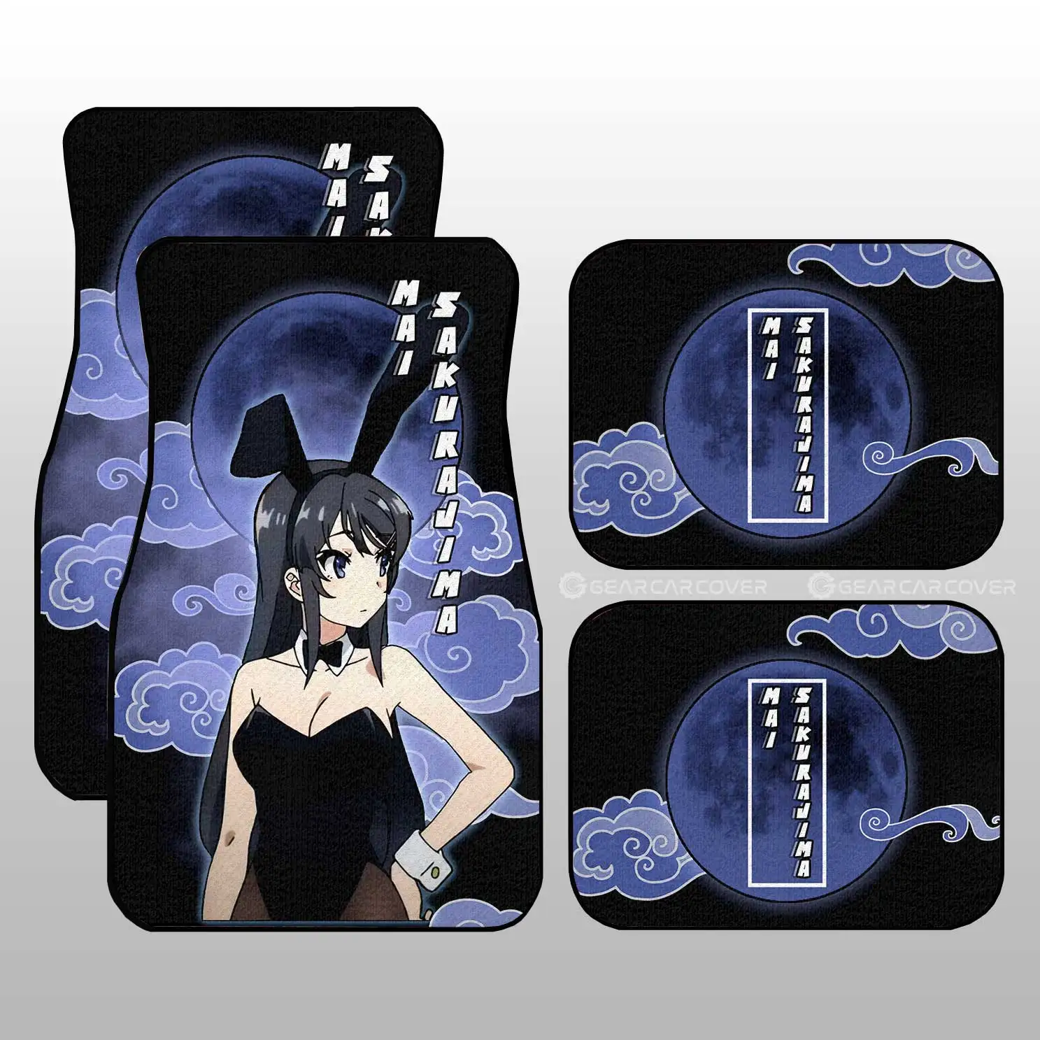 

Автомобильные напольные коврики Waifu Mai Sakurajima, персонализированные аниме «Банни», «Девочка сенпай», автомобильные аксессуары для фанатов ан...