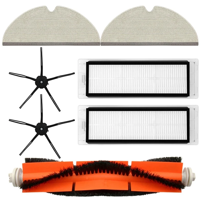 

Запчасти для робота-пылесоса Xiaomi Roborock E5, сменная основная боковая щетка, фильтр НЕРА, насадка на швабру