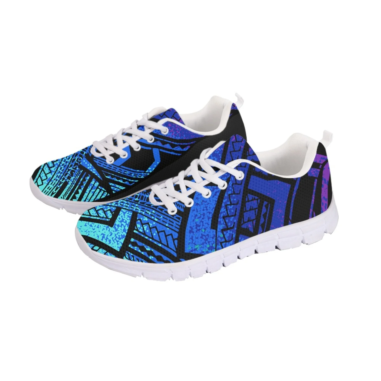 

Polynesian Tribal Fijian Totem Tattoo Fiji Prints Men Women Comfort Casual Running Shoes Superlight Breathable Lace-Up Sneakers