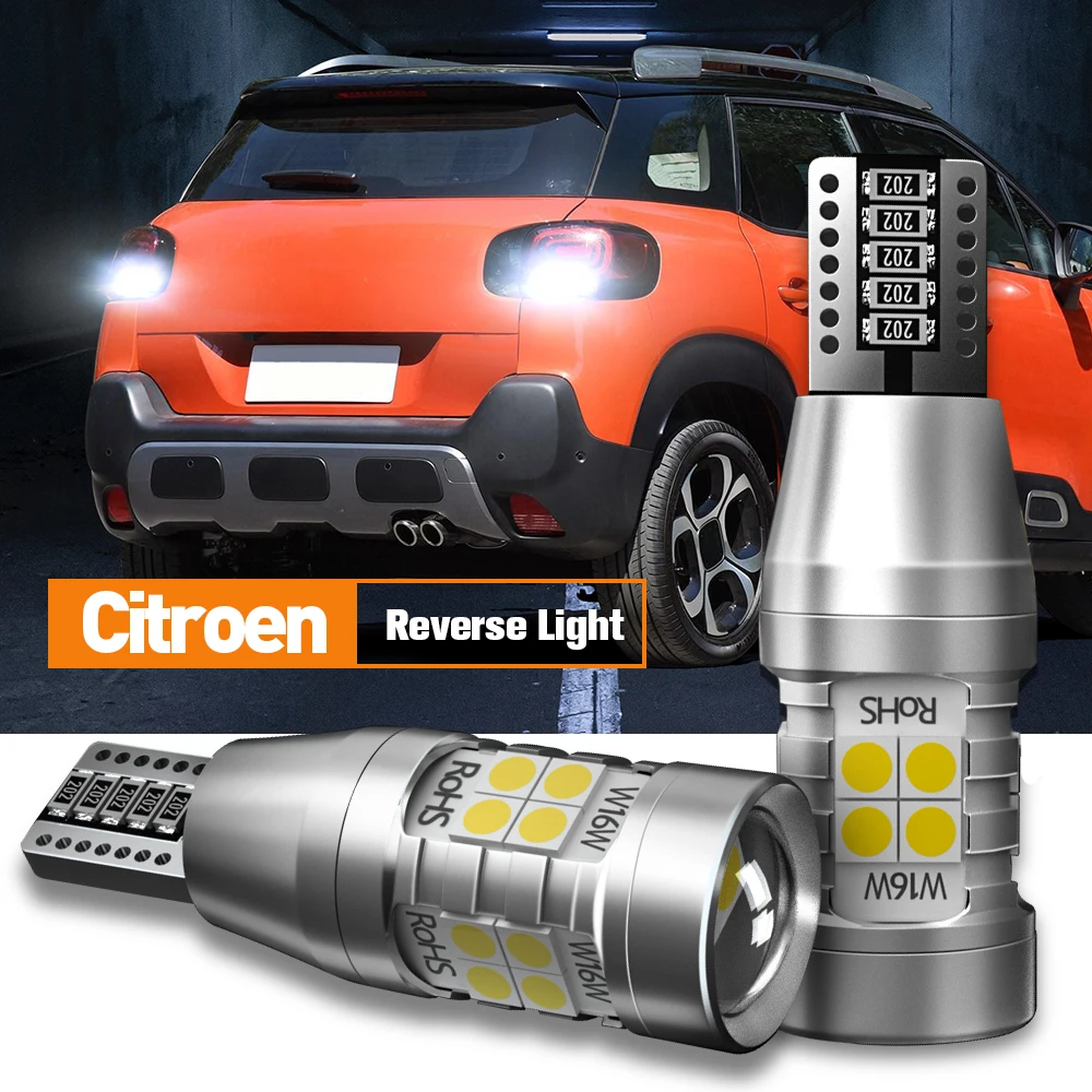 

2pcs LED Reverse Light Blub Backup Lamp W16W T15 921 Canbus Error Free For Citroen C5 Aircross C4 Grand Picasso Aircross Cactus