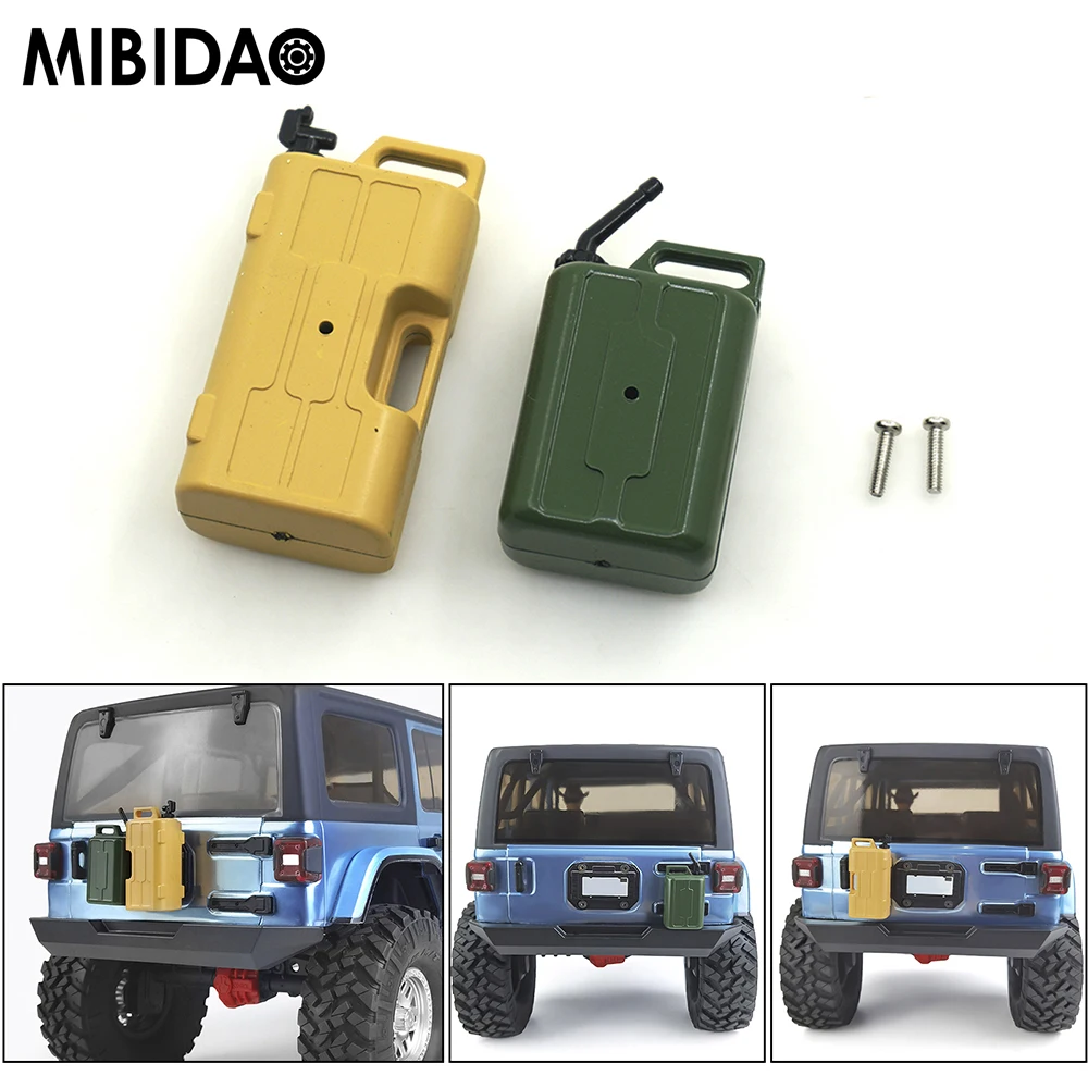 Mibidao 2PCS Fuel Tank Oil Tank Tool Accessories for Axial SCX10 Wraith TRX-4 1/10 Crawler Car Decorative Parts