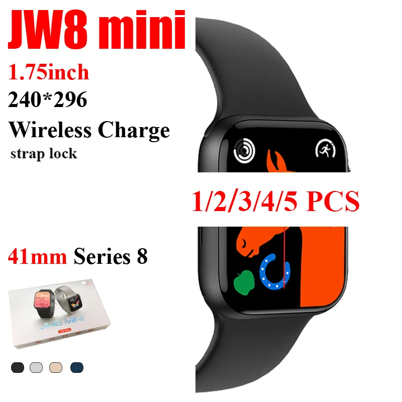 

41mm Smart Watch Series 8 JW8 Mini 1.75inch Wireless Charging Bluetooth Call NFC Voice Assistant Women Smart Watch 2023