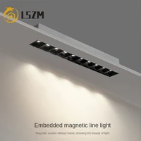 embedded led line light magnetic attraction led linear grille lights white black led cob spot lights 5w 10w 20w led ceiling lamp
