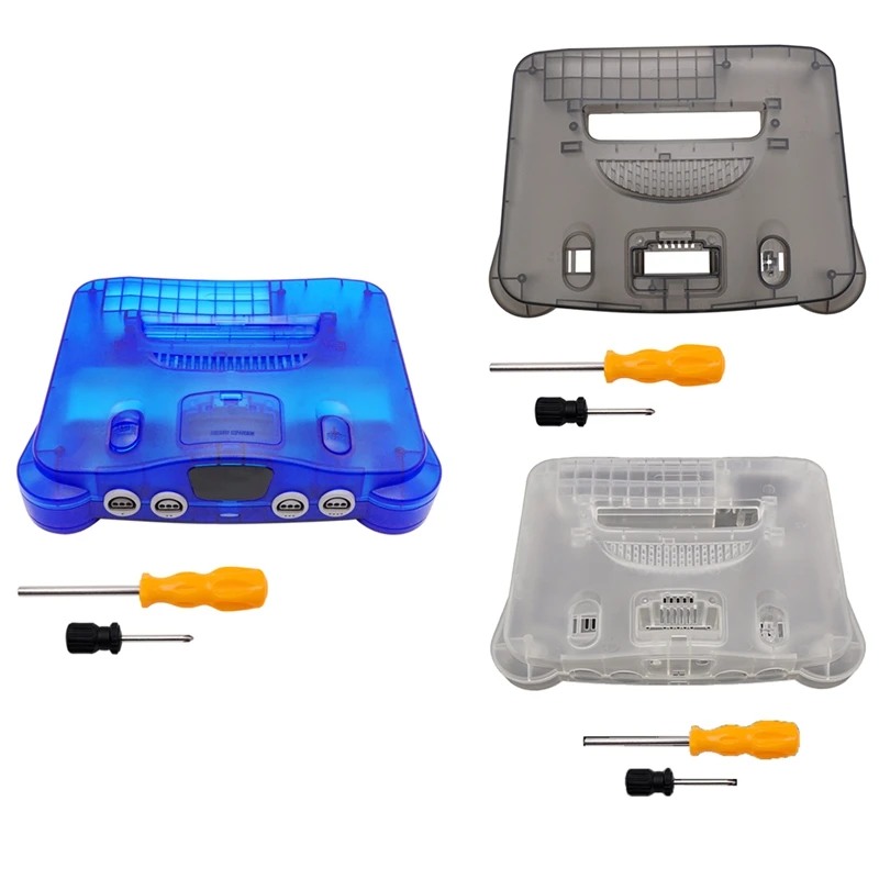 

Прозрачный чехол в пластиковом корпусе для Nintendo N64 и игровой консоли в стиле ретро