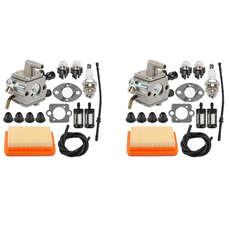 

2X Carburetor Air Filter Kit For Stihl FS120 FS200 FS250 FS300 FS350 FR350 FR450 FR480 Replace 4134 120 0653 4134
