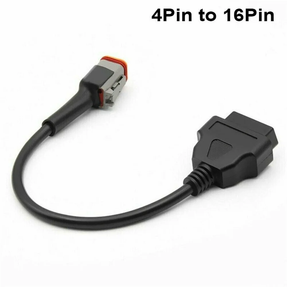 

1PC Motorcycle 4 Pin To 16 Pin OBD2 Diagnostic Scanner Cables Adapter For Harley Motorcycles Adapter Cable Electronics Accessory