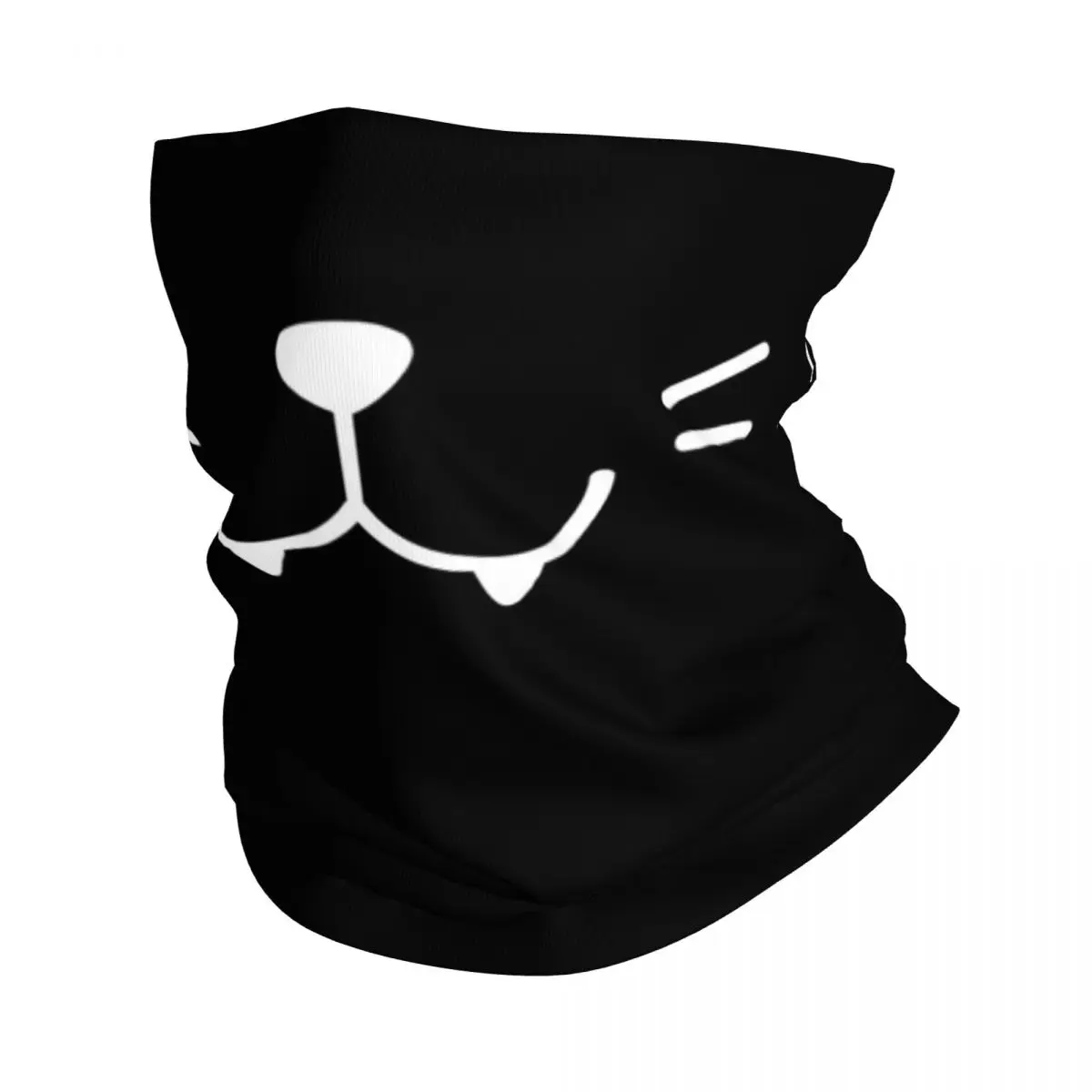 Черная бандана со смайликом Kitty маска с принтом шарф многофункциональный
