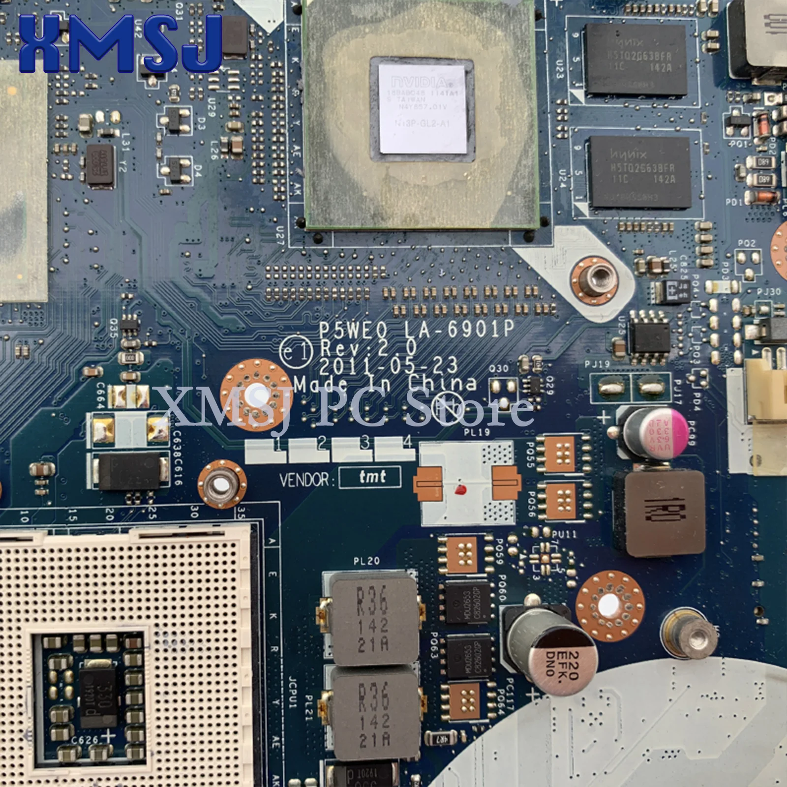 XMSJ для P5WE0 LA-6901P Acer Aspire 5750 5750G 5755G материнская плата ноутбука ПК PN MBBYK02001 Socket PGA989 DDR3 HM65