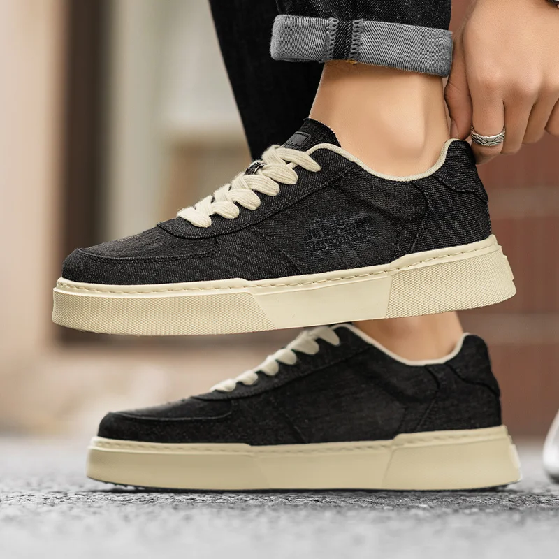 Мужские кроссовки на платформе простой дизайн скейтборд универсальная