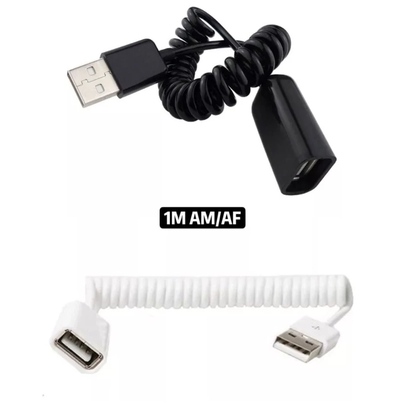 

Спиральный кабель с пружиной расширения USB 2,0, выдвижной провод для мыши камеры W3JD