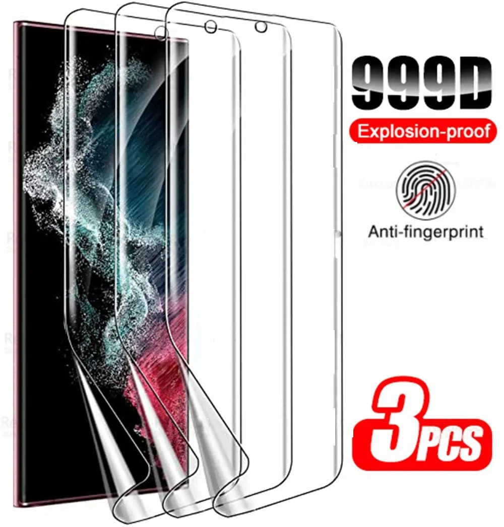 

3PCS Screen Protector for Samsung Galaxy S10 S20 Plus Hydrogel Film For Samsung S22 Ultra S21 S20 FE 5G Plus S7 S6 S5 Edge film