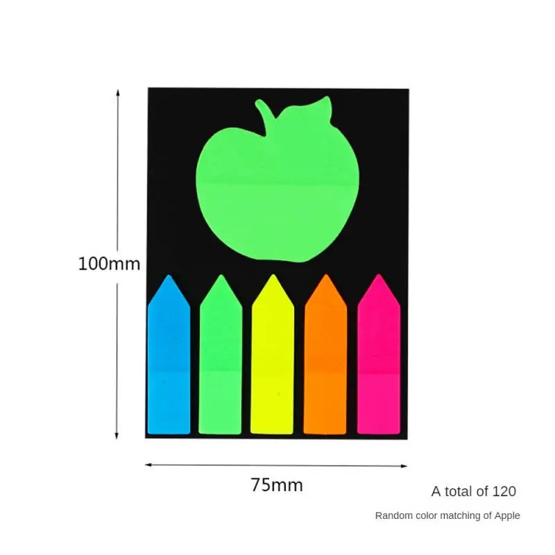 

Fluorescent Color Marker Stationery Stickers Stick Firmly Stickable Self Adhesive Notes Arrow Marker Thickened Paper