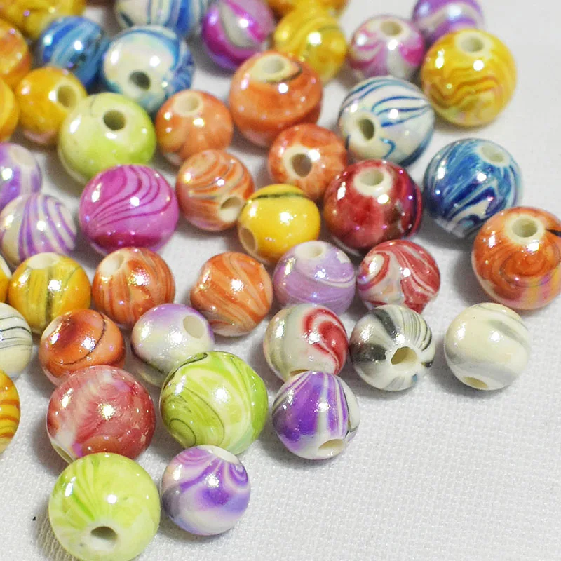 

DIY8-10mm50/100/200pcs jewellery beads accessories pandora bracelet seed beads charms for bracelets Jelly beads glass beads