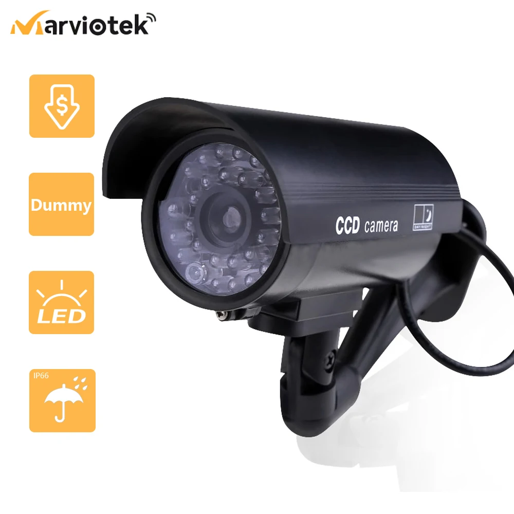 Fake Dummy Camera Outdoor Waterproof Home Security Video Surveillance Bullet Camera Indoor Night Vision Ipcam With LED light