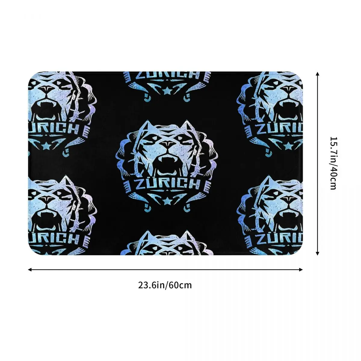 Zurich Fcz 40x60 см ковер полиэстер коврики ретро противоскользящие праздничные