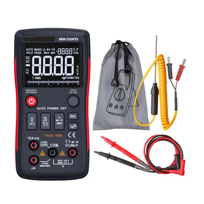 Auto-ranging true RMS digital multimeter push-button multimeter anti-burning