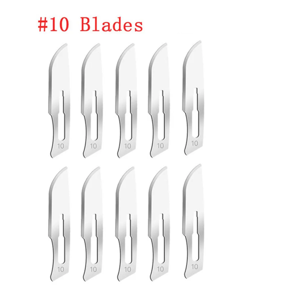 20Pcs Blades Stainless Steel Engraving Knife Blades Multi-size Metal Blade Wood Carving Blade Replacement Craft Tools
