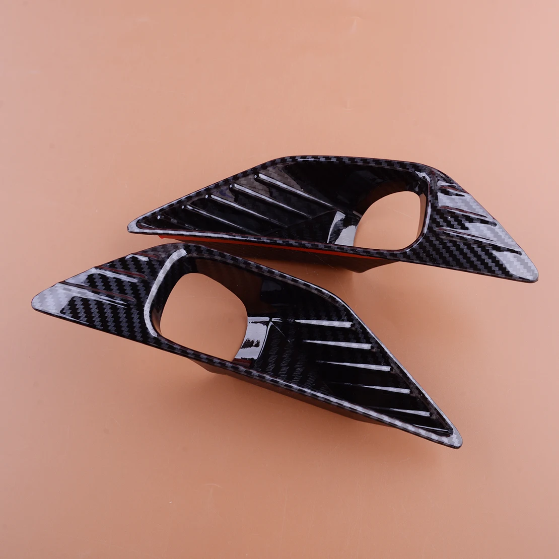 

1 Pair Car Front Left Right Fog Light Lamp Trims Covers Carbon Fiber Style ABS Fit for Mitsubishi Outlander 2022