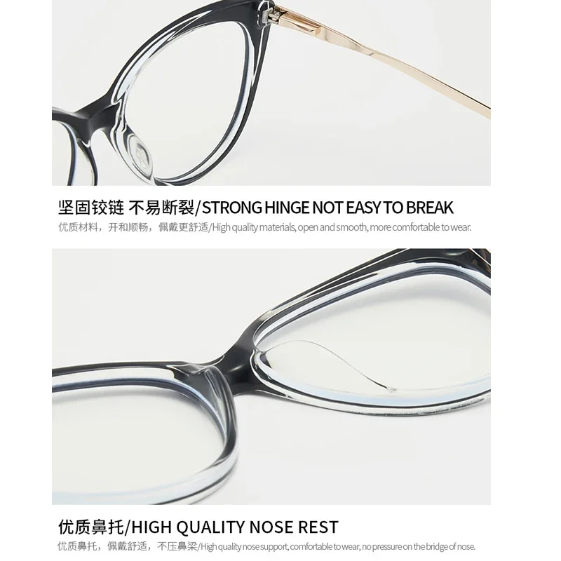 Женские очки в оправе кошачий глаз мультифокальные для чтения близорукости