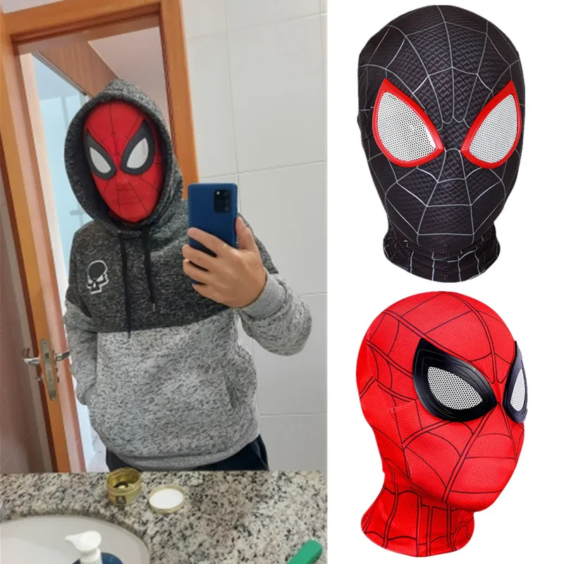 Halloween Miles Morales Raimi Mask Cosplay Costume Superhero Spiderman Movie Fantasy Adult Sexy Game Props | Тематическая одежда и